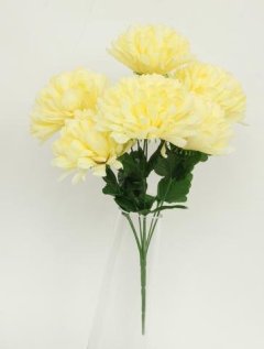 Chryzantéma puget 7 hlav krémová Umělé květiny