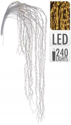 Větev bílá 240 LED diod Dekorace s LED osvětlením