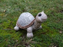 Želva dřevěný design menší Polystonové a keramické figurky - zvířata