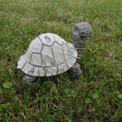 Želva poly šedobílá menší Polystonové a keramické figurky - zvířata