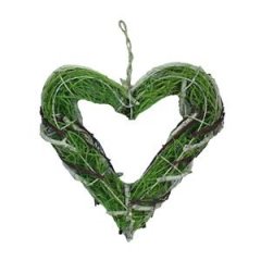 srdce závěsné zelené v. 25 cm P0030