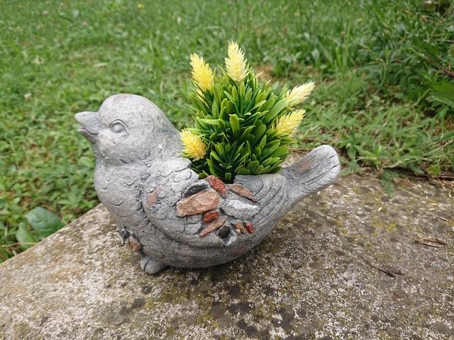 Obal ptáček s kamínky - Polystonové a keramické figurky
