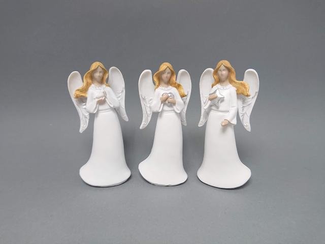 Anděl bílý 14cm - Polystonové a keramické figurky