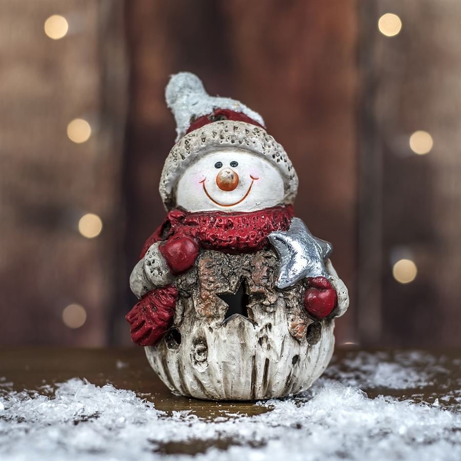 Sněhulák s LED osv. X2562 - Vánoční dekorace