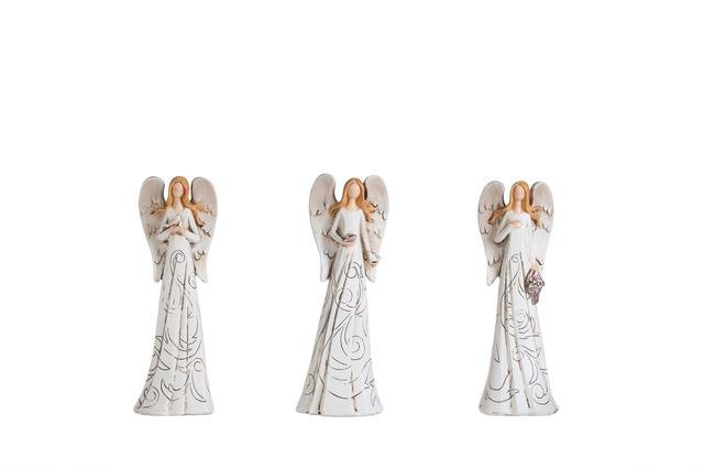 Anděl polyston světlý malý - Polystonové a keramické figurky