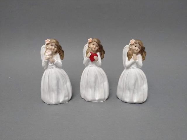 Holčička anděl menší - Polystonové a keramické figurky