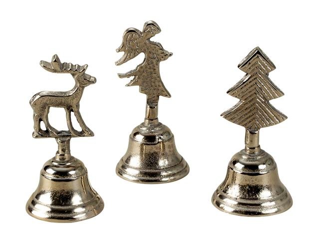 Vánoční zvonek kovový - Kovové, dřevěné a skleněné dekorace