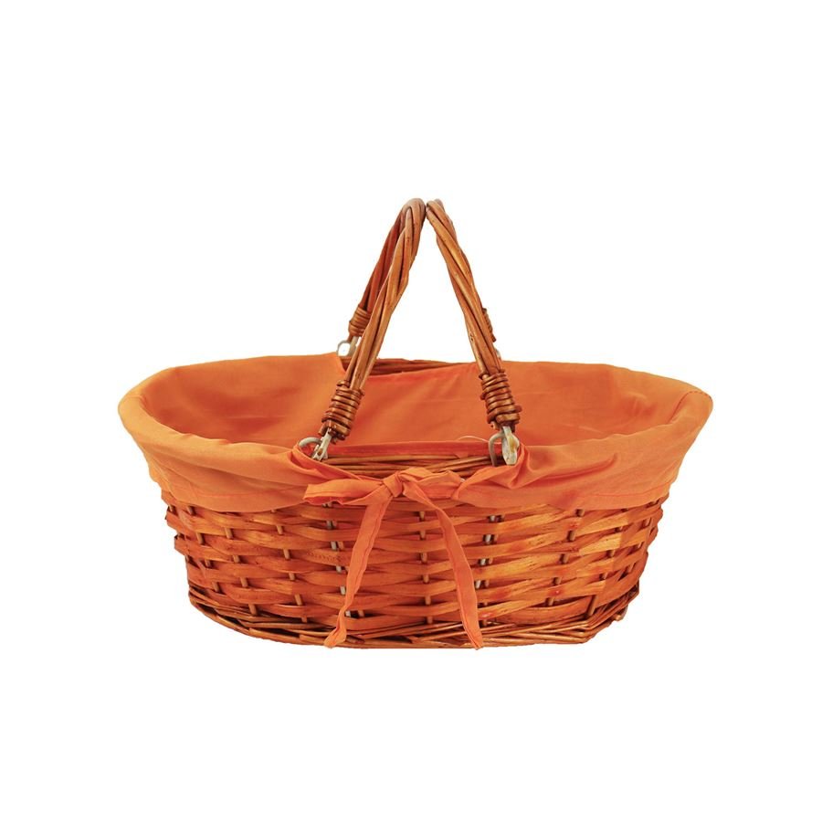 košík se dvěma uchy oranžový P0067/O - Proutí, bambus a proutěné zboží