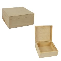 Dřevěný box střední 097072/S Nábytek - Bytové doplňky a dekorace - Doplňky do ložnice - Úložné boxy