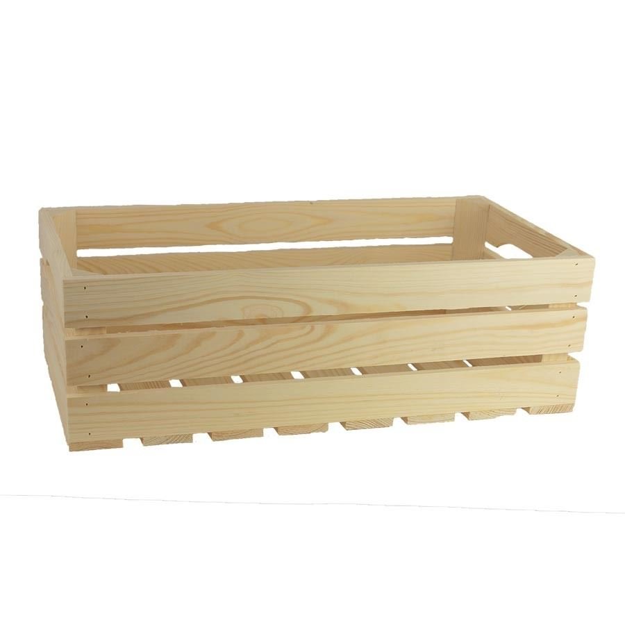 Dřevěná bedýnka přírodní, 097020 - Krabičky, stojánky a zásobníky