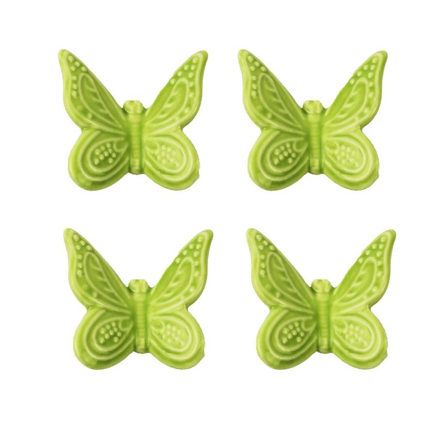 Motýl zelený, 4ks X1298-15