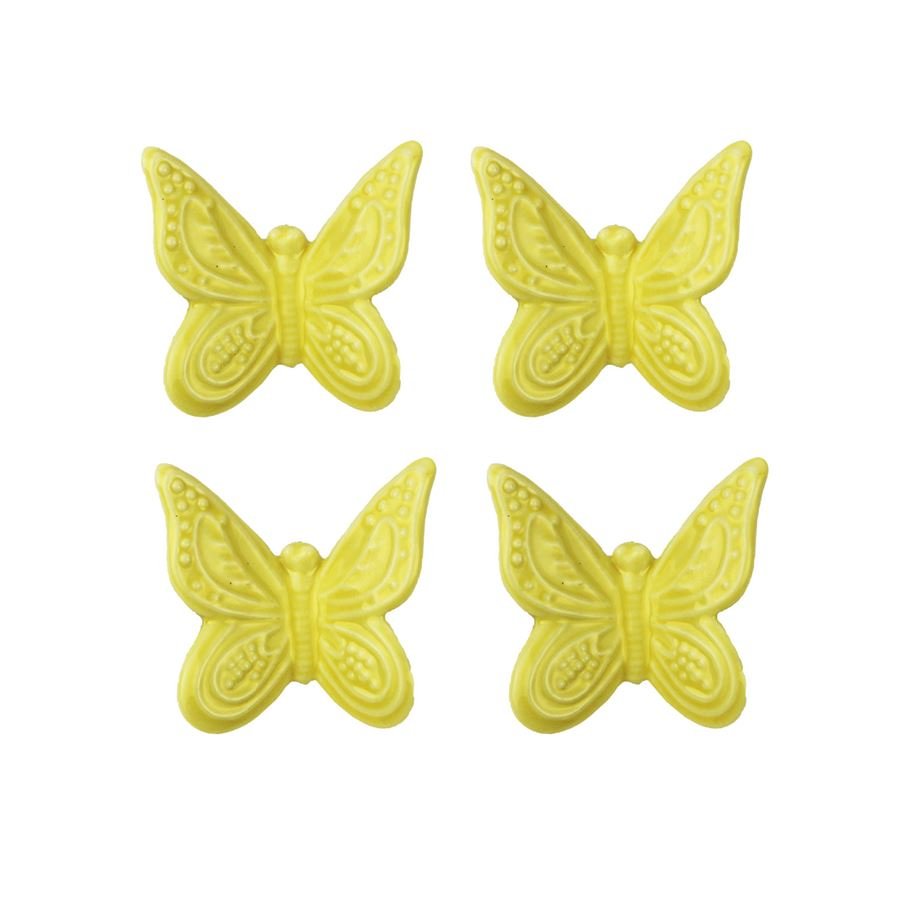Motýl žlutý, 4ks X1298-02