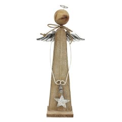 Dřevěný anděl střední D1638/2 Hobby - Vánoční dekorace