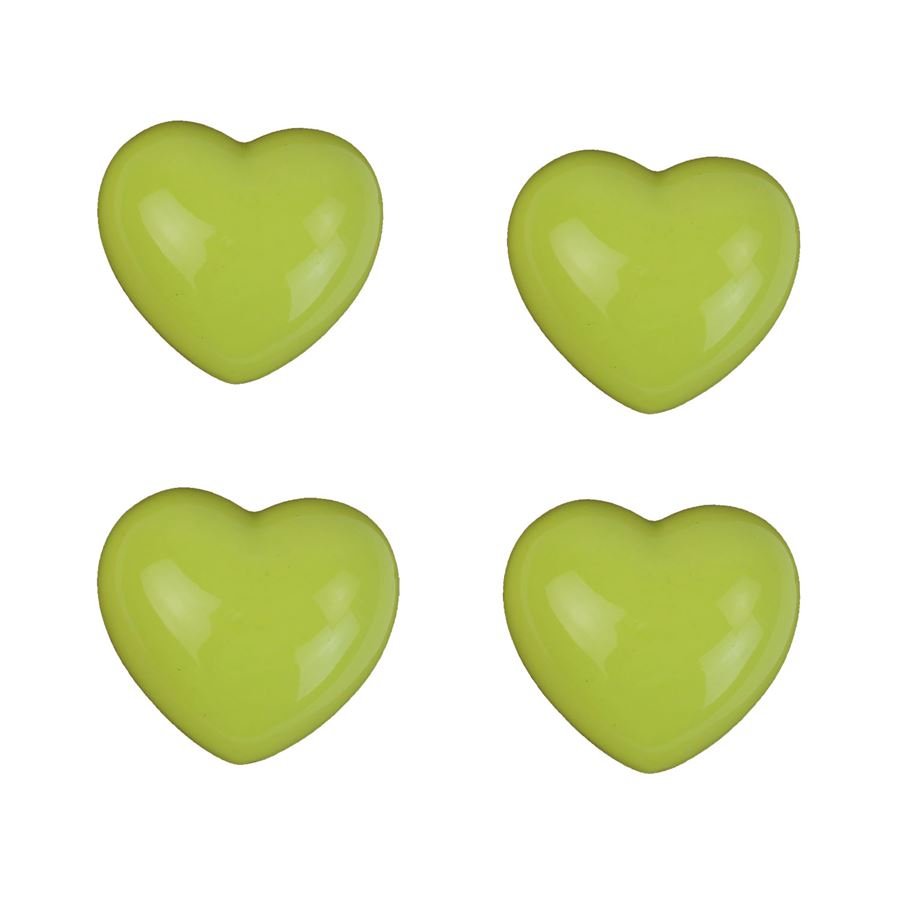 Srdce zelené 4 ks X1693-15 - Velikonoční dekorace