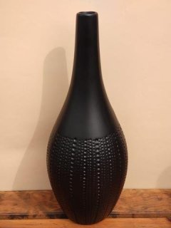 Váza černá 45cm Vázy