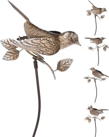 Ptáček plechový na větvi - Dekorační doplňky, bytové doplňky, hrnky, proutí, dárkové tašky