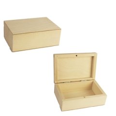 Dřevěný box s víkem 097038 Nábytek - Bytové doplňky a dekorace - Doplňky do ložnice - Úložné boxy