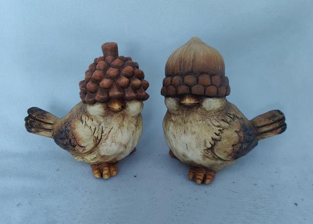 Ptáček keramika podzimní design - Polystonové a keramické figurky