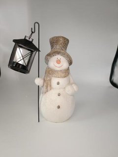 Sněhulák s lucernou na svíčku Svícny a lucerny