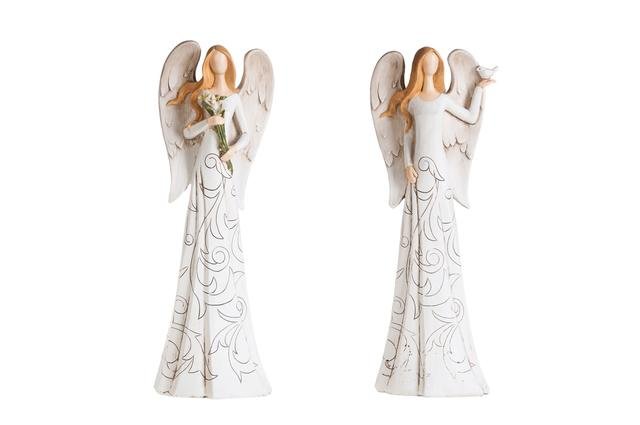 Anděl polyston světlý velký - Polystonové a keramické figurky