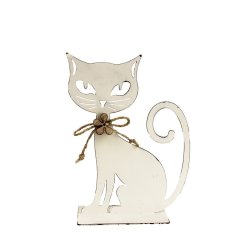 Kočka kovová malá K0897/1 Kovové, dřevěné a skleněné dekorace