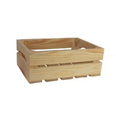 Dřevěná bedýnka přírodní, 097018 Krabičky, stojánky a zásobníky