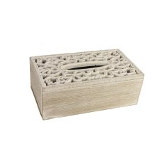 Dřevěný zásobník na ubrousky D3380 Nábytek - Bytové doplňky a dekorace - Doplňky do ložnice - Úložné boxy
