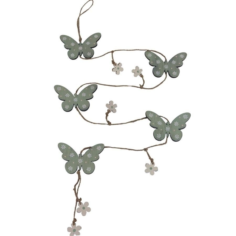 Girlanda s motýly D4780 - Velikonoční dekorace