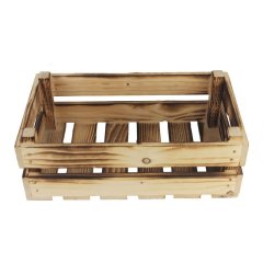 Dřevěná bedýnka opalovaná, 097015 Krabičky, stojánky a zásobníky