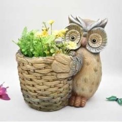 Dekorační květináč sova X5013-20 Zahrada - Doplňky do kuchyně - Velikonoční dekorace