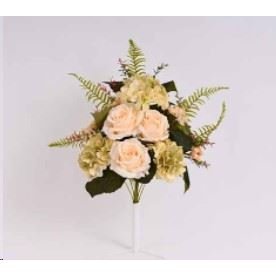 kytice růží, hortenzie horizontální 60 cm, KRÉMOVÁ - Krabičky, stojánky a zásobníky