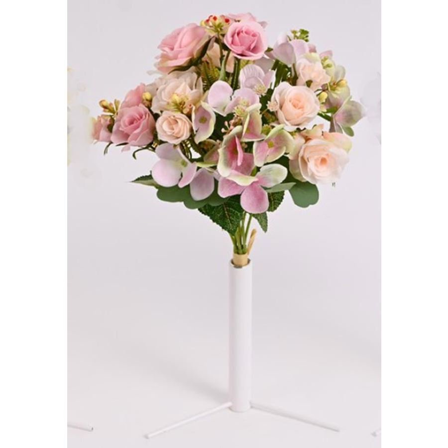 kytice mini růže, hortenzie 35 cm růžová - Květiny