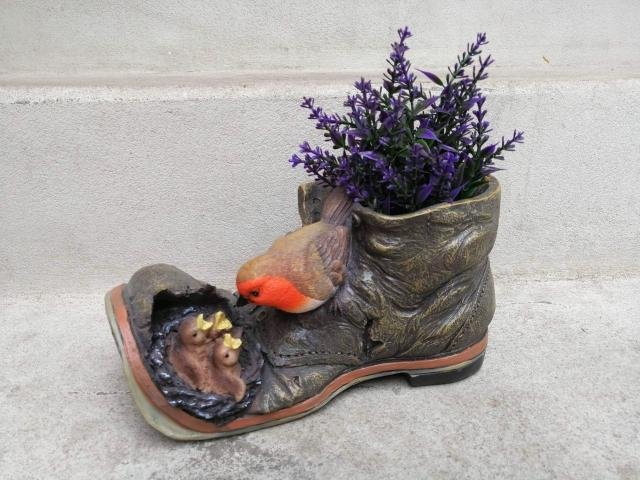 Obal bota s ptáčky - Polystonové a keramické figurky