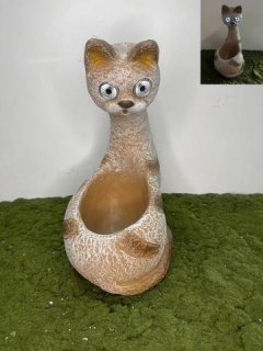 Obal kočka MG solar oči Polystonové a keramické figurky