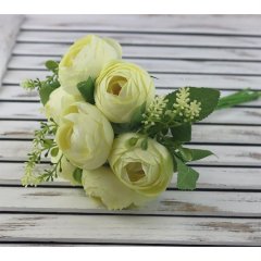 kytice ranunculus 27 cm, ŽLUTÁ Jarní dekorace, dekorace na Velikonoce, jarní a velikonoční figurky, jarní umělé květiny - Závěsy - Květiny