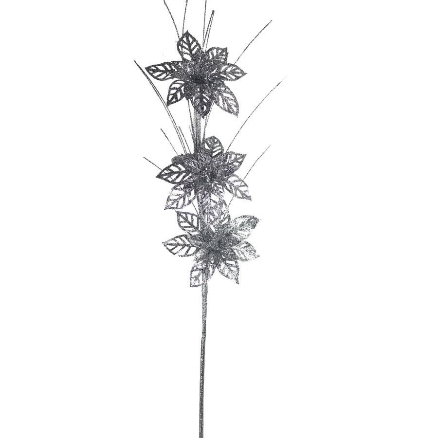 Dekorační větev s květy P1935-28 - Vánoční dekorace