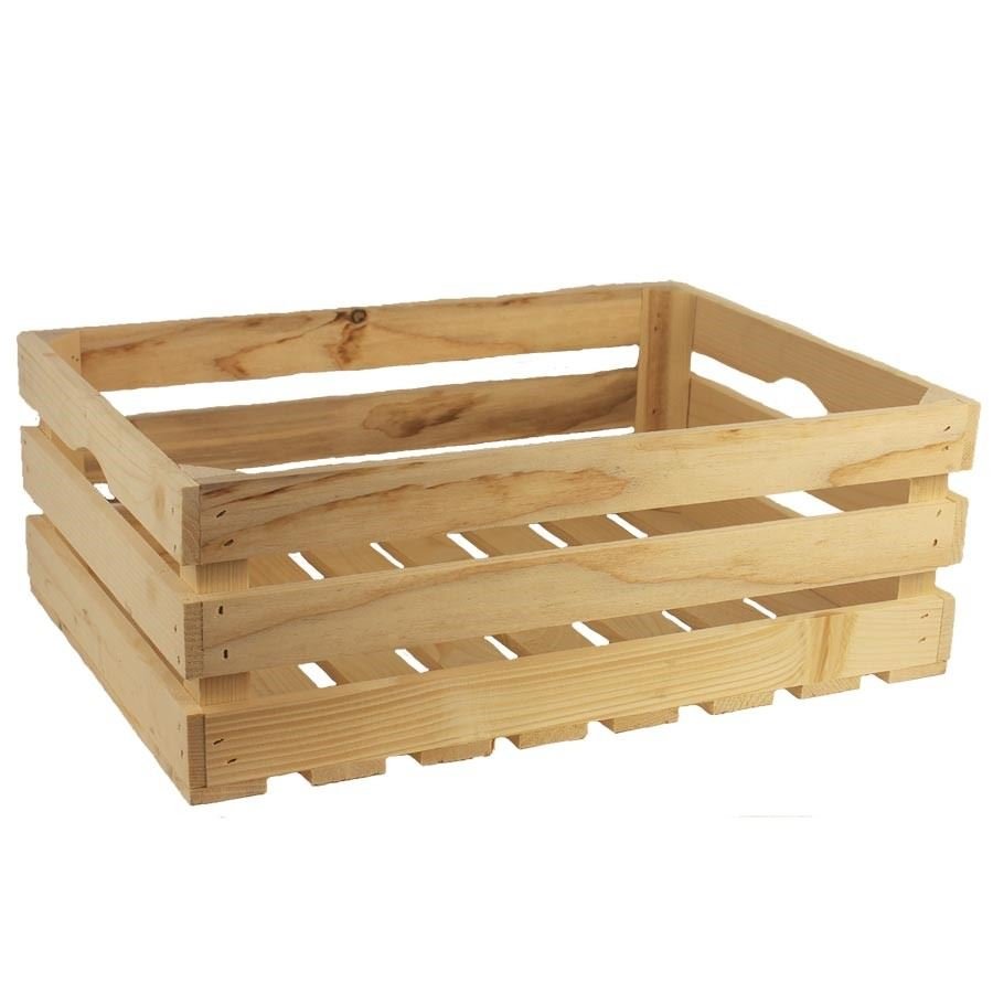 Dřevěná bedýnka přírodní velká 097028 - Krabičky, stojánky a zásobníky