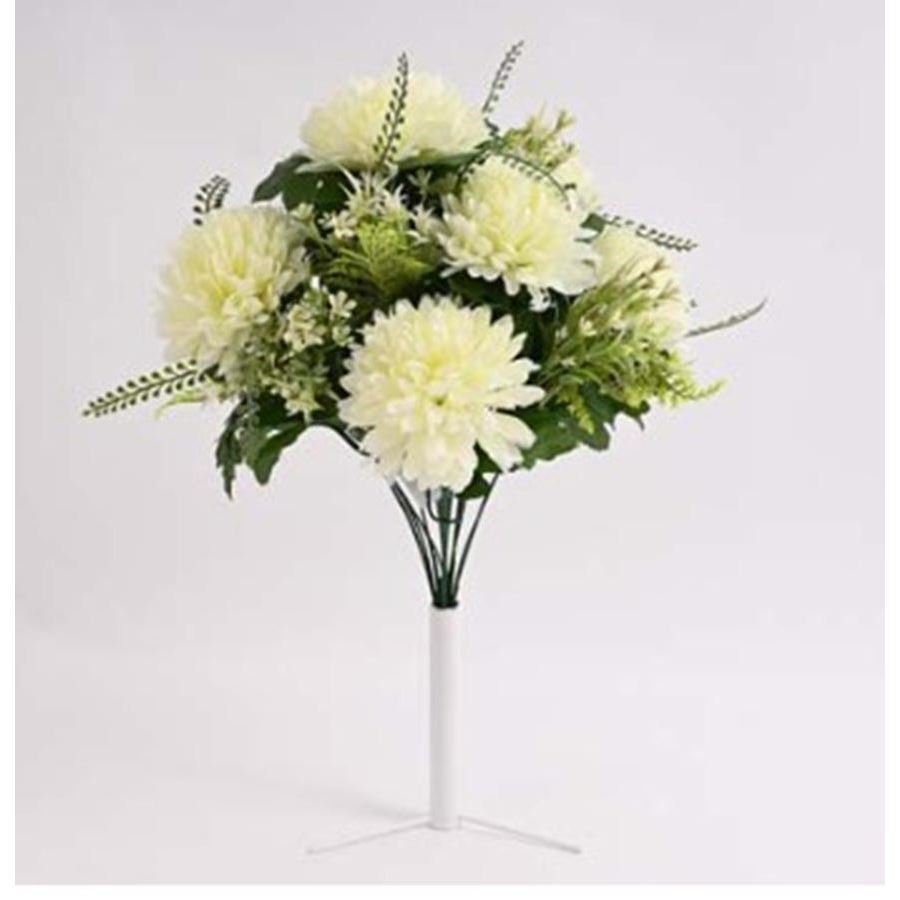 Kytice chryzantémy s doplňky 50 cm, krémová 371353 - Květiny