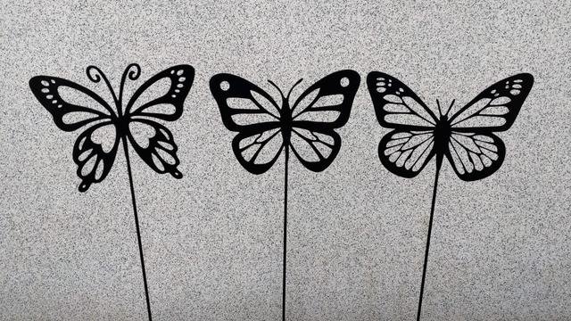 Motýl kov zápich 3 druhy - umělé květiny