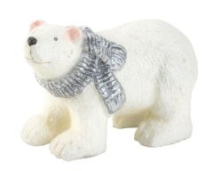 Lední medvěd se šálou menší POSLEDNÍ NOVINKY - figurky, zahrada, květináče, obaly - dekorace, hrnky, vázy, tašky