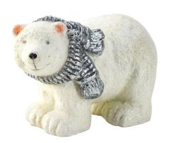 Lední medvěd se šálou větší POSLEDNÍ NOVINKY - figurky, zahrada, květináče, obaly - dekorace, hrnky, vázy, tašky