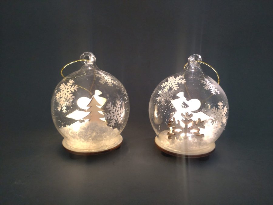 Ozdoba sklo + dřevo LED - dekorace, hrnky, vázy, tašky