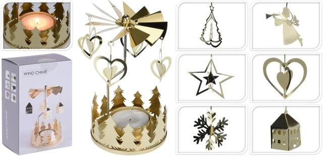 Andělské zvonění kov zlaté větší - dekorace, hrnky, vázy, tašky