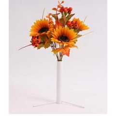 Kytice slunečnice, bobule 30 cm, oranžová 371359 Jarní dekorace, dekorace na Velikonoce, jarní a velikonoční figurky, jarní umělé květiny - Závěsy - Květiny