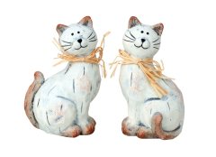 Kočka keramika s mašlí