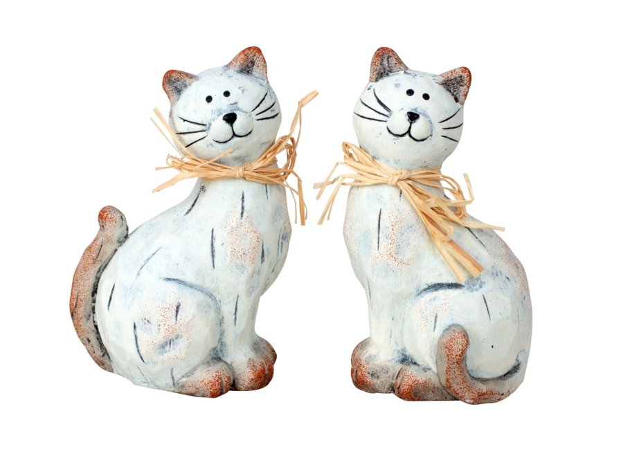 Kočka keramika s mašlí - dekorace, hrnky, vázy, tašky