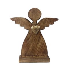 Dekorační anděl se srdcem O0312 Hobby - Vánoční dekorace