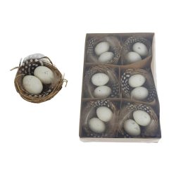 Velikonoční vajíčka v hnízdě, 6 ks X5773 Zahrada - Doplňky do kuchyně - Velikonoční dekorace