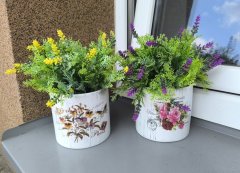 Obal keramika motiv květiny Kov - figurky, zahrada, květináče, pokladničky - dekorace, hrnky, vázy, tašky