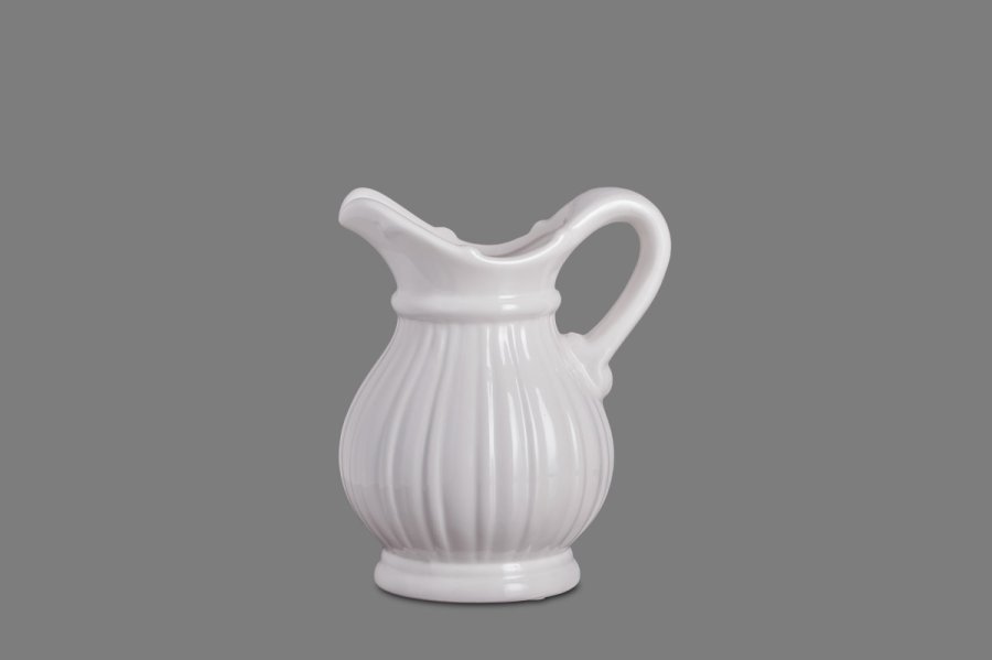 Džbánek keramický bílý - dekorace, hrnky, vázy, tašky